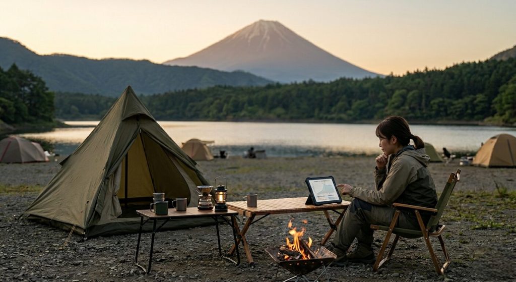 キャンプブームの市場動向グラフのイメージ